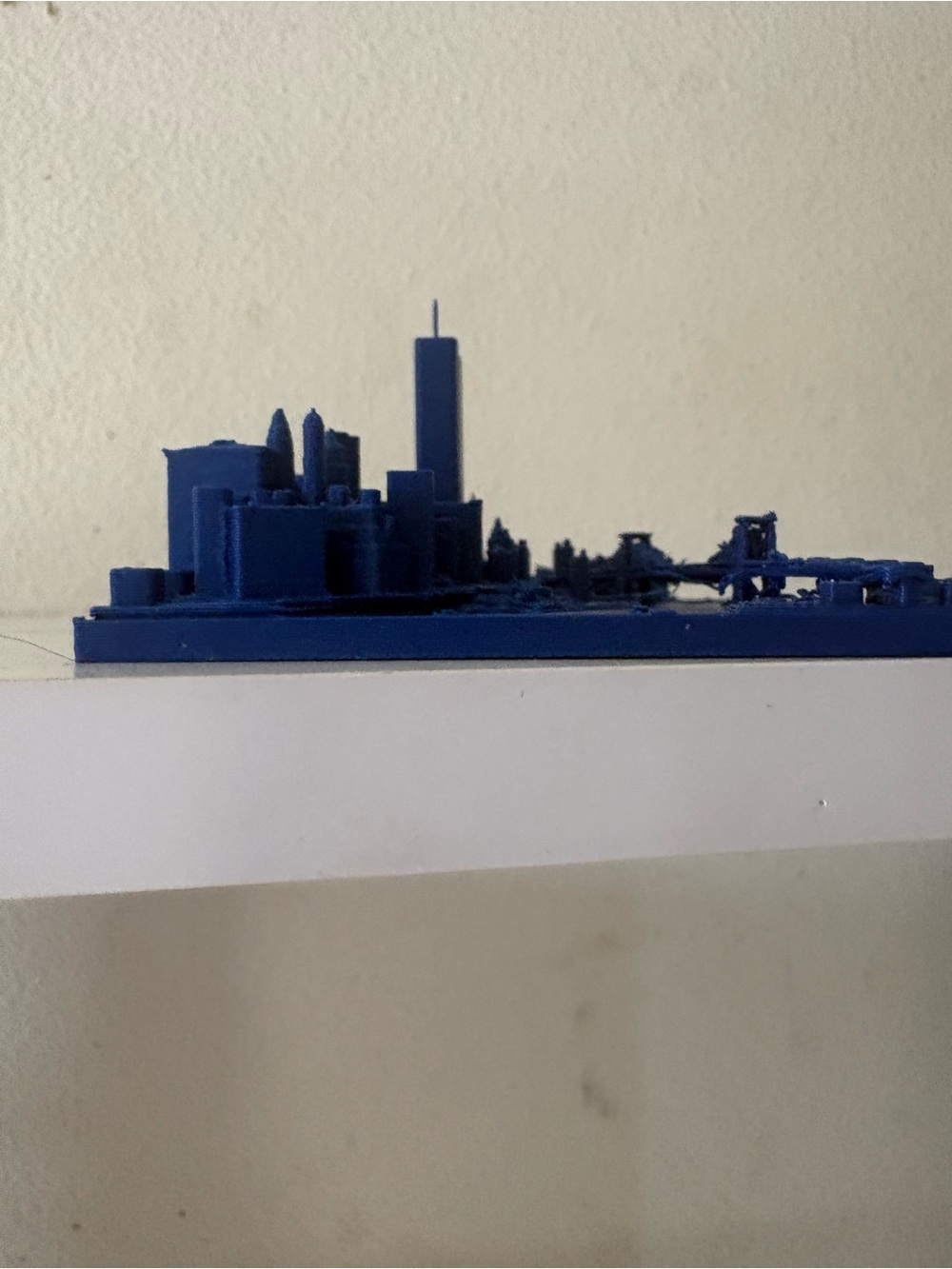 Blue Mini Skyline Sculpture - Home Art Accent